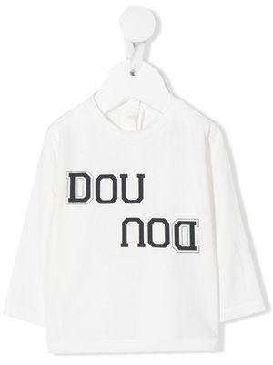 DOUUOD KIDS logo-print long-sleeve sweatshirt - White