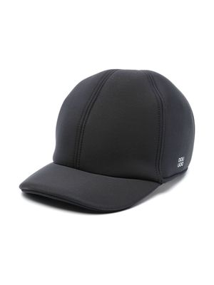 Douuod Kids logo-print scuba-jersey cap - Black