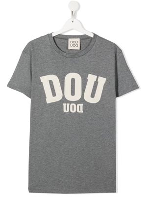 Douuod Kids logo-print T-shirt - Grey