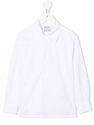 Douuod Kids long-sleeve classic-collar shirt - White