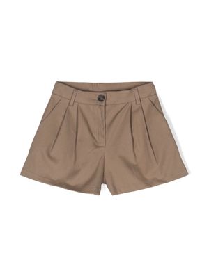 Douuod Kids pleated tailored shorts - Brown