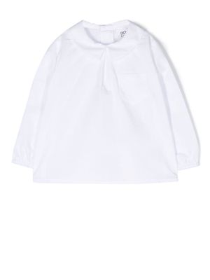 Douuod Kids point-collar patch-pocket blouse - White