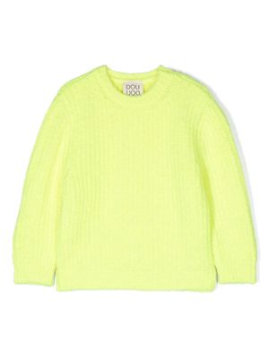 Douuod Kids ribbed-knit crew-neck jumper - Yellow
