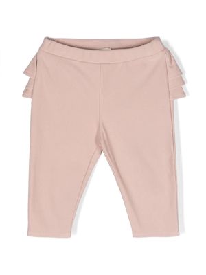 Douuod Kids ruffled-detailing cotton leggings - Pink