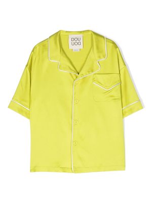 Douuod Kids short-sleeve V-neck shirt - Yellow