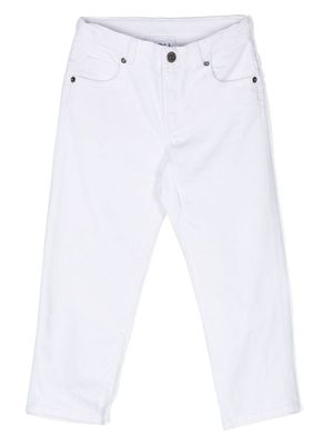 Douuod Kids straight-leg cotton trousers - White