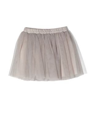 DOUUOD KIDS tulle layered mini skirt - Grey
