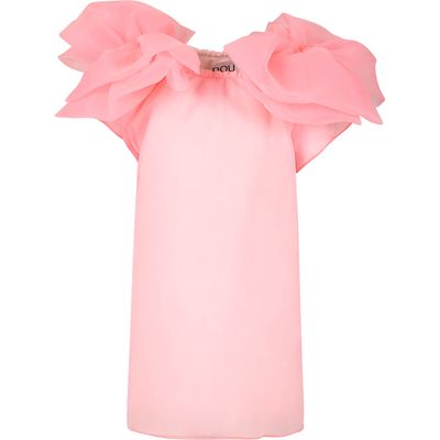 Douuod Pink Dress For Girl With Bows