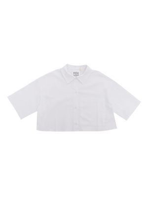 Douuod White Cropped Shirt