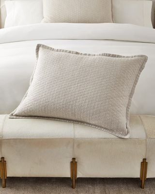 Dove Diamond Quilted Luxe Euro Pillow
