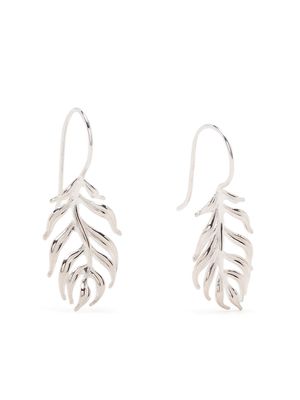 DOWER AND HALL angel feather drop earrings - Silver