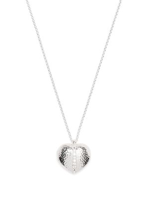 DOWER AND HALL Heart Lumiere locket necklace - Silver