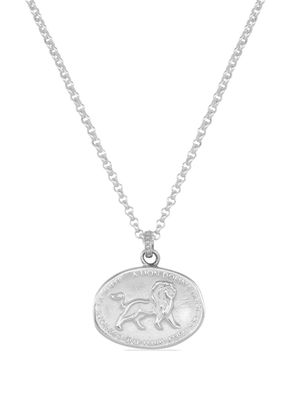 DOWER AND HALL Inspiring Lion talisman necklace - Silver