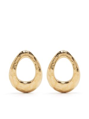 DOWER AND HALL Large Entwined Oval earrings - Gold