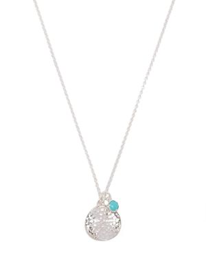 DOWER AND HALL turquoise-embellished pendant necklace - Silver