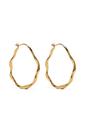 DOWER AND HALL Waterfall hoop earrings - Gold