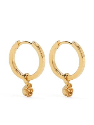 DOWER AND HALL Wild Rose huggie hoop earring - Gold