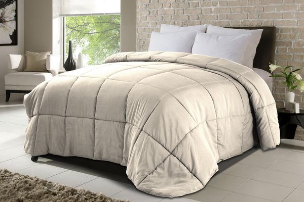 Down Home NeverDown&trade; MicroSoft Comforter in Khaki Twin