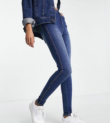 Dr Denim Tall Moxy super skinny high rise jeans in dark wash-Blue