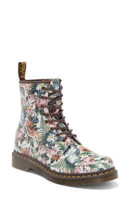 Dr. Martens 1460 Floral Combat Boot in English Garden Backhand