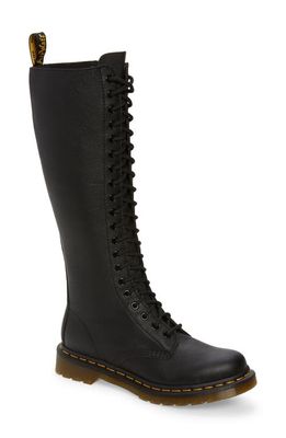 Dr. Martens 1B60 20-Eye Knee High Boot in Black Virginia Leather