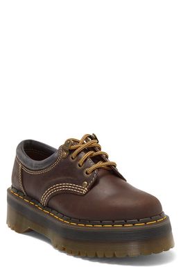 Dr. Martens 8053 Quad II Arc Platform Derby in Dark Brown Crazy Horse