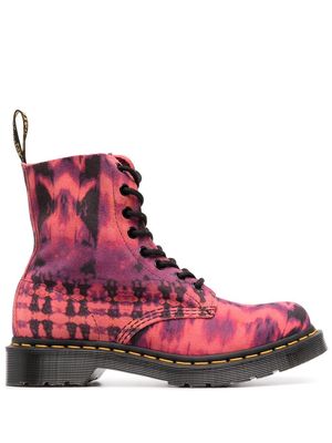 Dr. Martens abstract-print lace-up boots - Purple