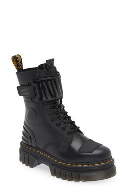 Dr. Martens Audrick 10I Combat Boot in Black Nappa Lux