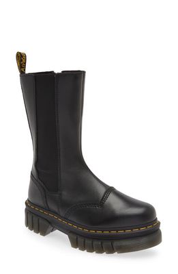 Dr. Martens Audrick Platform Tall Chelsea Boot in Black Nappa Lux