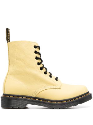 Dr. Martens front lace-fastening leather boots - Yellow