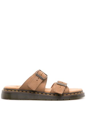 Dr. Martens Josef buckled suede slides - Neutrals