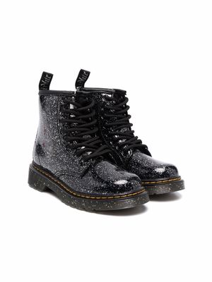 Dr. Martens Kids 1460 glitter boots - Black