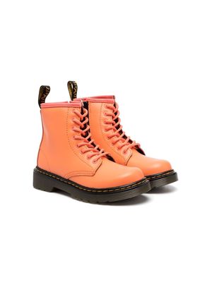 Dr. Martens Kids 1460 leather lace-up boots - Orange