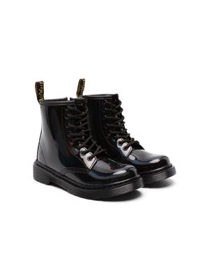 Dr. Martens Kids 1460 Rainbow patent boots - Black