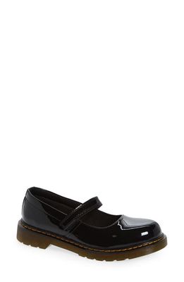 Dr. Martens Kids' Maccy Mary Jane in Black Patent Lamper