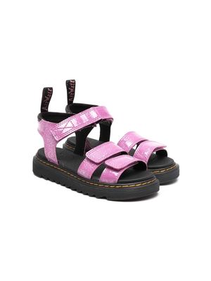 Dr. Martens Kids touch-strap glittered sandals - Pink