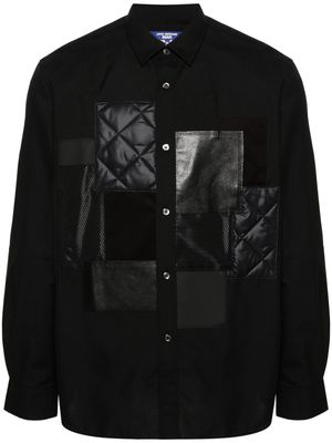 Dr. Martens pleat-detail patchwork shirt - Black
