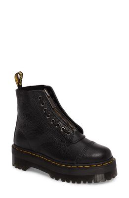 Dr. Martens Sinclair Platform Bootie in Black Leather