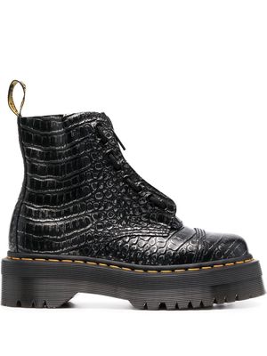 Dr. Martens Sinclair Wild Croc leather boots - Black