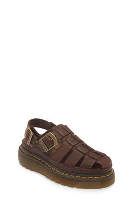 Dr. Martens Wrenlie Fisherman Sandal in Dark Brown Grizzly