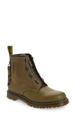 Dr. Martens x Alpha Industries Water Resistant 1460 Pocket Boot in Olive Nylon/Smooth