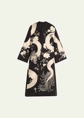 Dragon and Floral-Embroidered Robe