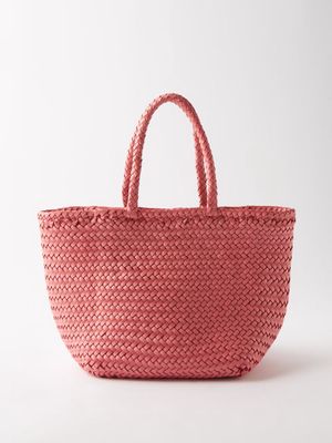 Dragon Diffusion - Grace Small Woven-leather Basket Bag - Womens - Pink