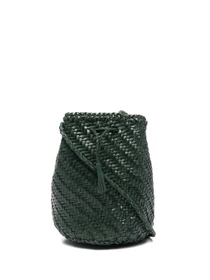 DRAGON DIFFUSION interwoven-design bucket bag - Green