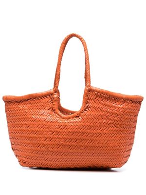 DRAGON DIFFUSION interwoven-design tote bag - Orange
