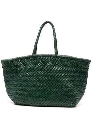 DRAGON DIFFUSION interwoven leather tote bag - Green