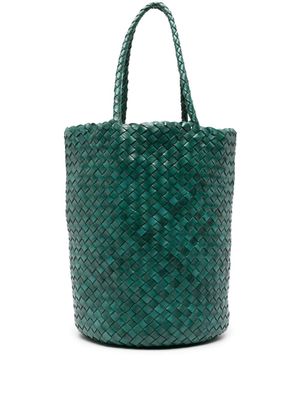 DRAGON DIFFUSION Jacky interwoven leather bucket bag - Green