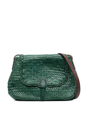 DRAGON DIFFUSION woven leather satchel bag - Green