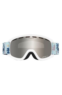 DRAGON Kids' Lil D Base 44mm Snow Goggles in Forest Friends Ll Silver Ion