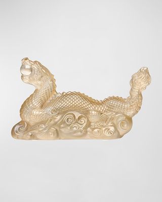 Dragon Tianlong Sculpture, Gold Luster